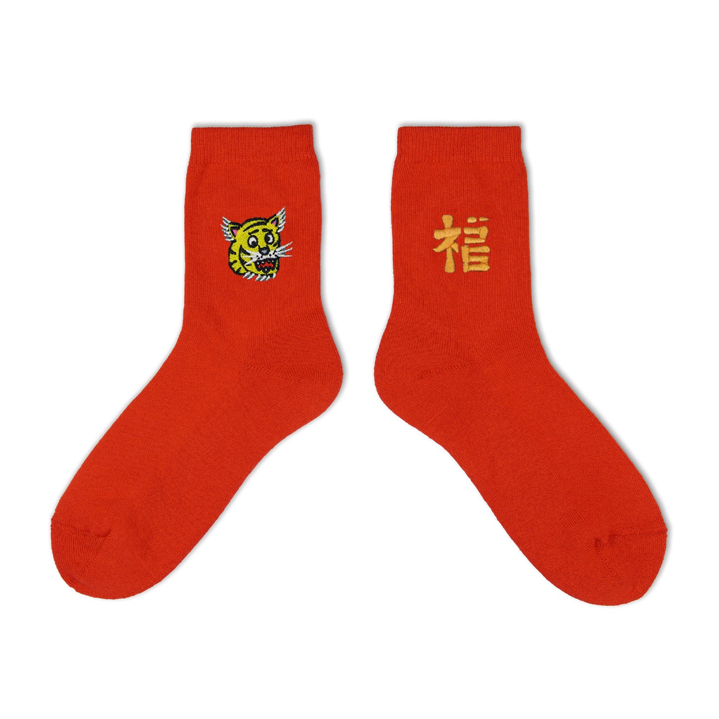 NEGOSOCKS パイルソックス 虎×福 RED