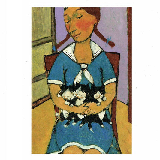 ALEXANDER  ポストカード-Girl With Cat-  / CATACANA(カタカナ)
