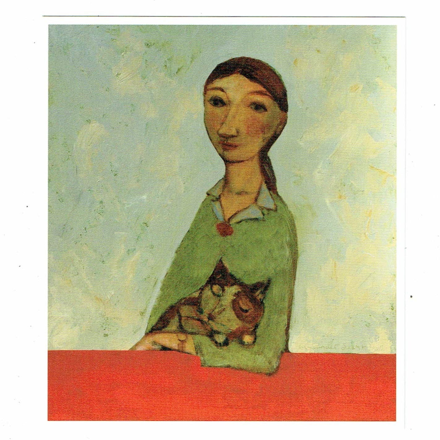 ALEXANDER ポストカード-Girl And Cat- / CATACANA(カタカナ)