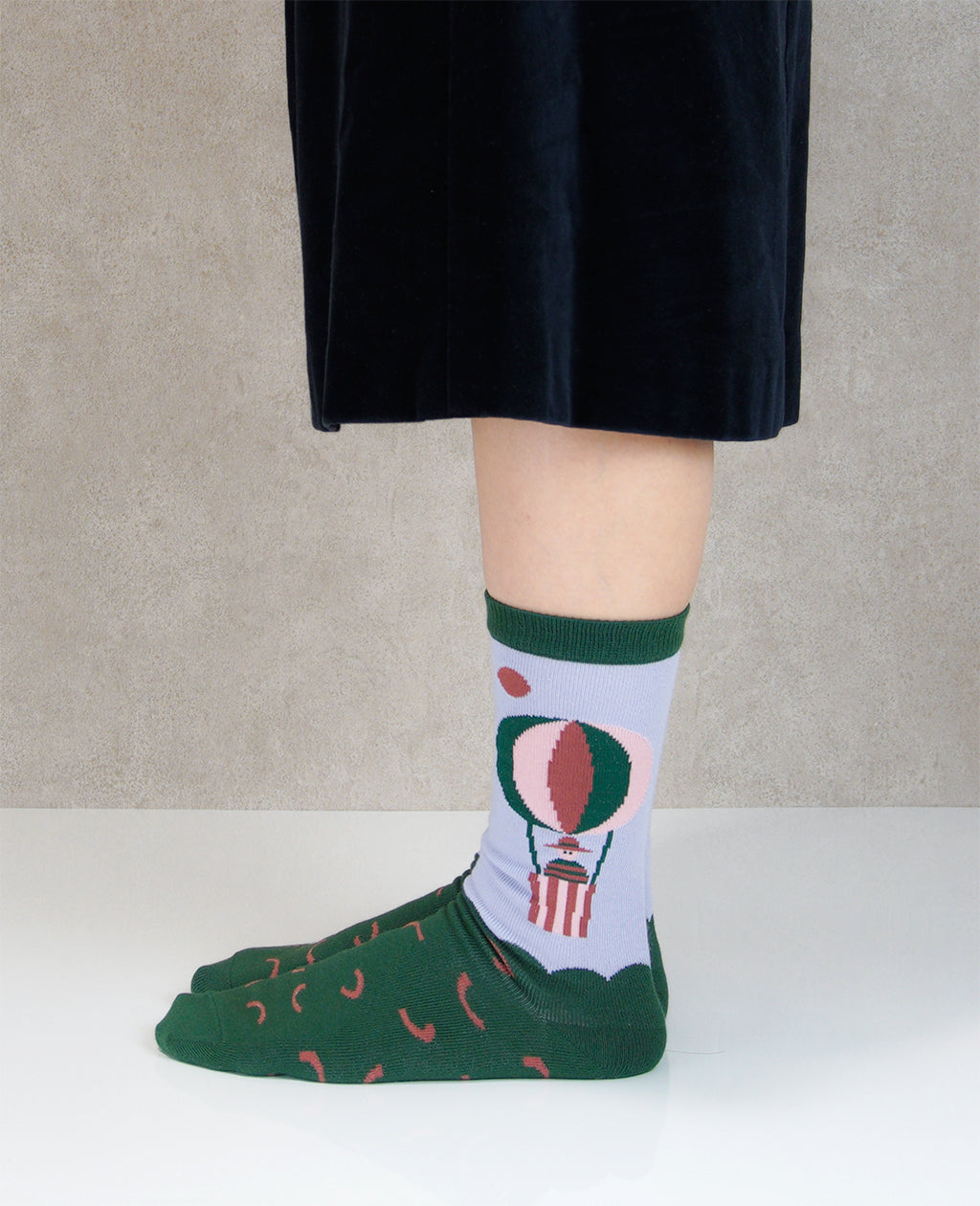 materi(マテリ) Socks | balloon(ますたにあやこ)Green