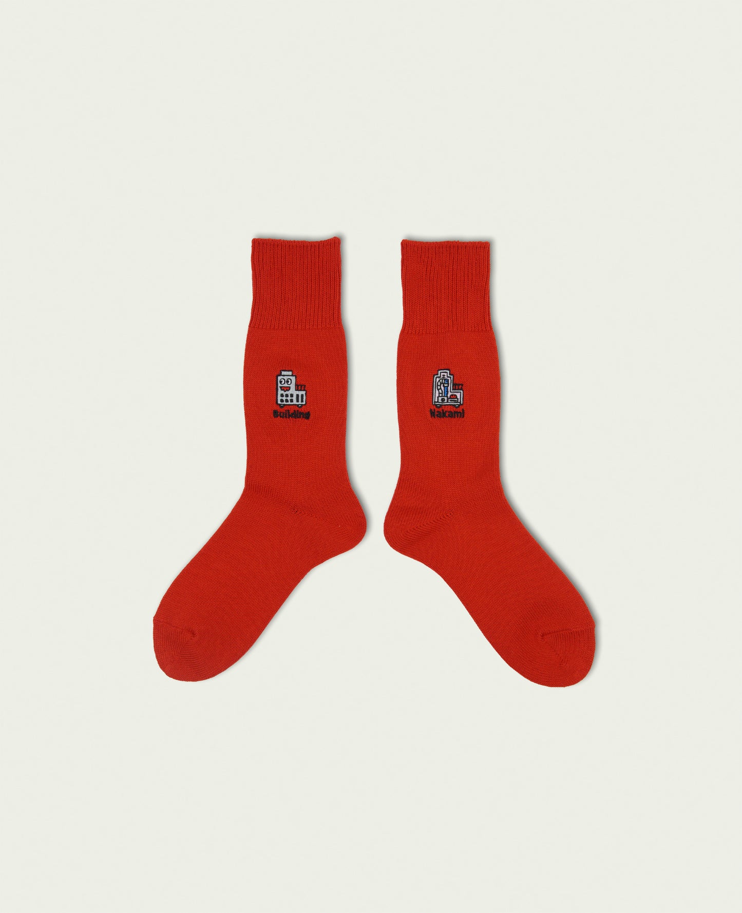 NEGOSOCKS CREW SOCKS Building RED