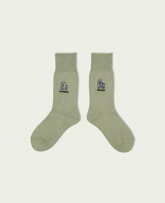 NEGOSOCKS CREW SOCKS Building SMOKE