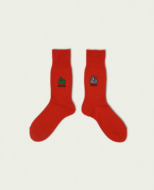 NEGOSOCKS CREW SOCKS Mountain RED
