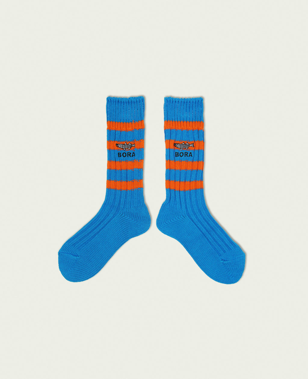 ネゴシックスの靴下NEOGSOCKS(ネゴソックス) Heavyweight Socks Stripes | BORA(nego6)Blue × Orange