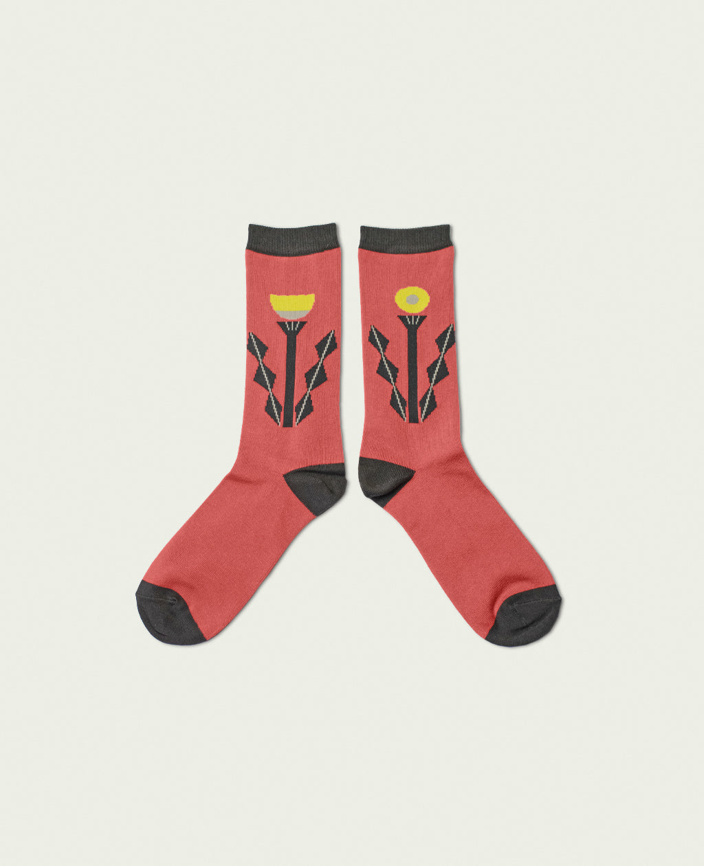 materi(マテリ) Socks | flower(ますたにあやこ)Deep Pink