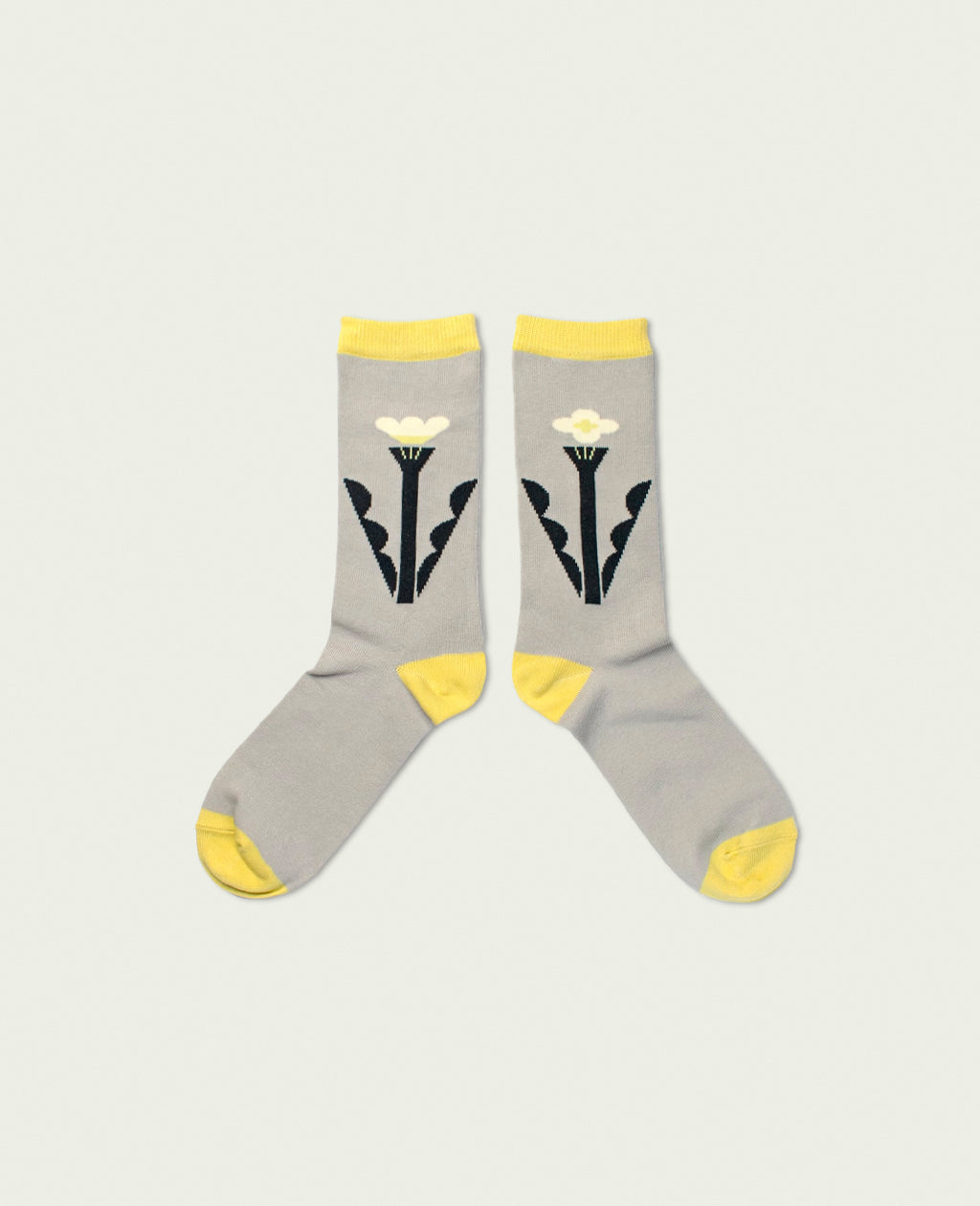 materi(マテリ) Socks | flower(ますたにあやこ)Gray