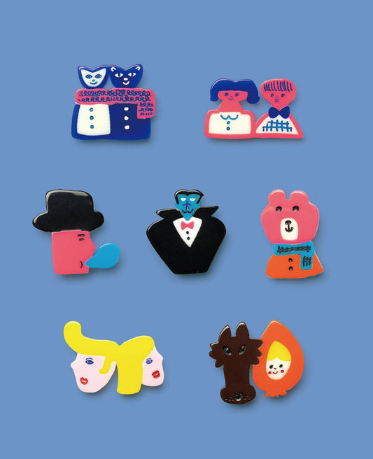 materi(マテリ) アクリルブローチ | A(ミズノマサミ)