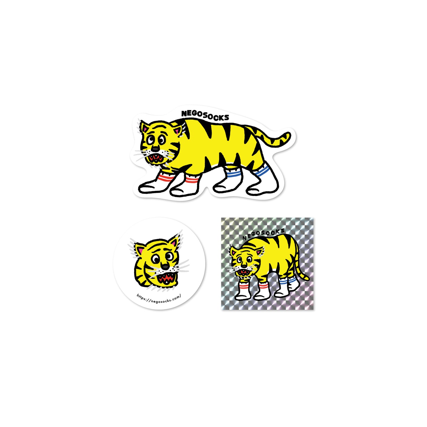 ネゴシックスの靴下NEOGSOCKS(ネゴソックス) ステッカーパック B（トラ）