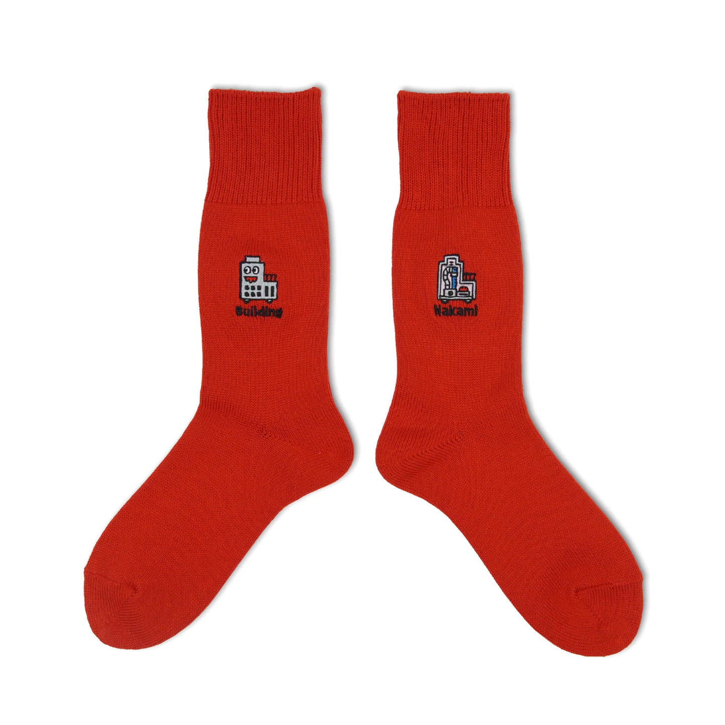 NEGOSOCKS CREW SOCKS Building RED