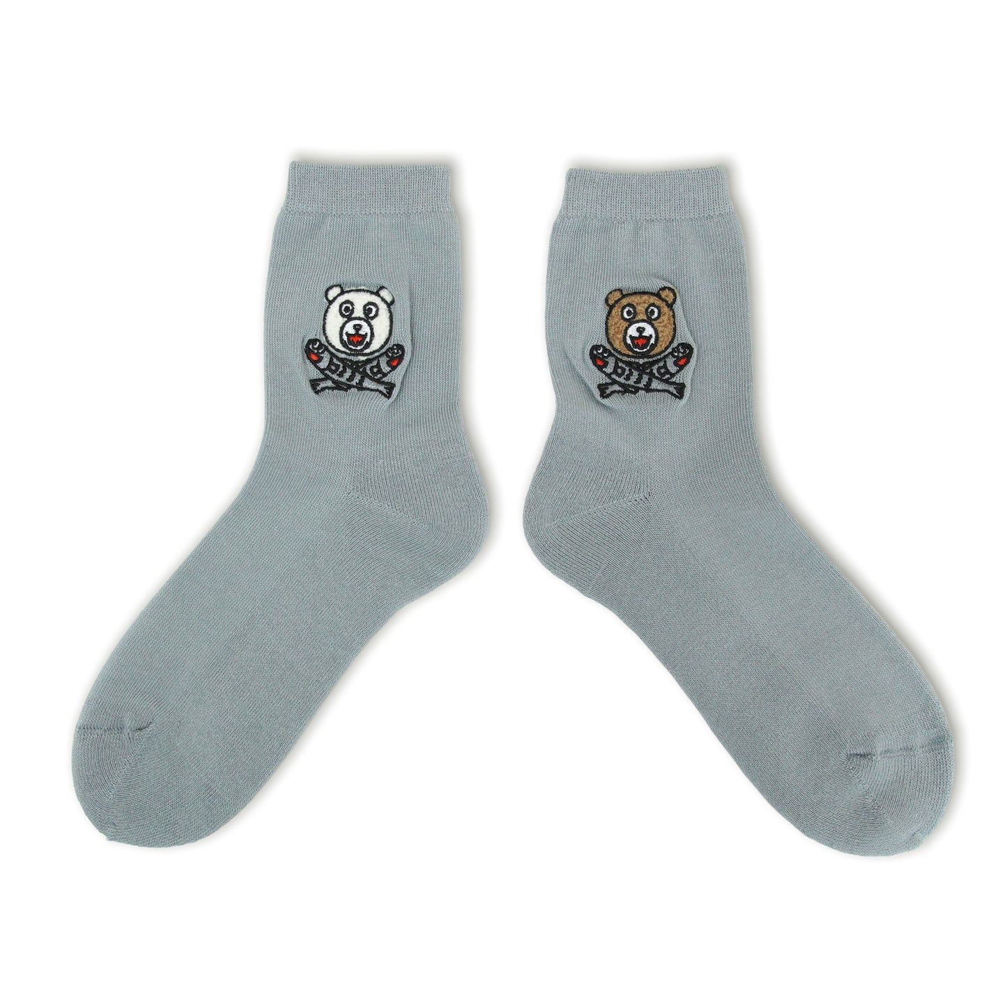 NEGOSOCKS パイルソックス　クマ　GRAY