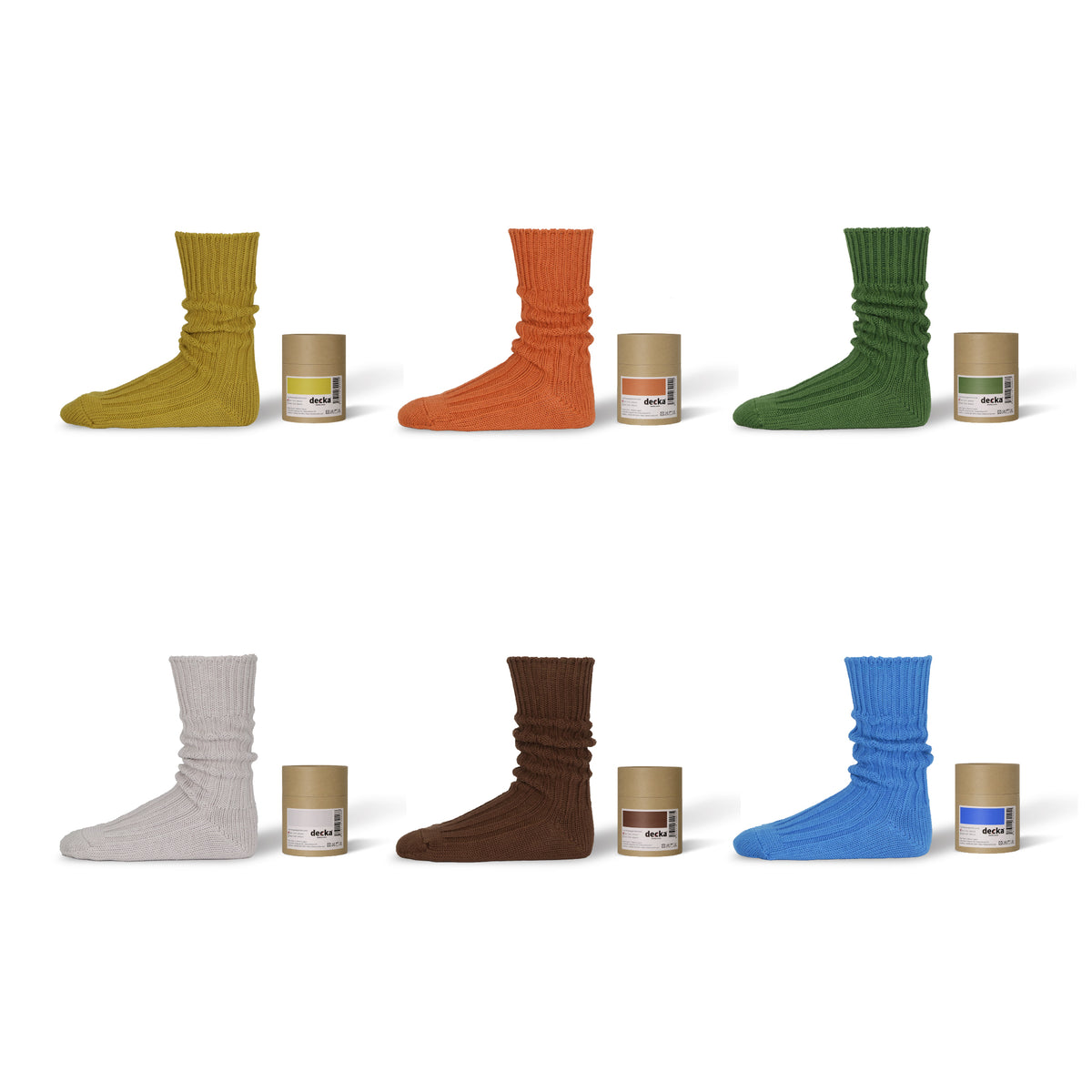 デザイン靴下【decka Quality socks】 Cased Heavyweight Plain Socks -1st Collection-