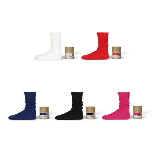 デザイン靴下【decka Quality socks】 Cased Heavyweight Plain Socks -2nd Collection-