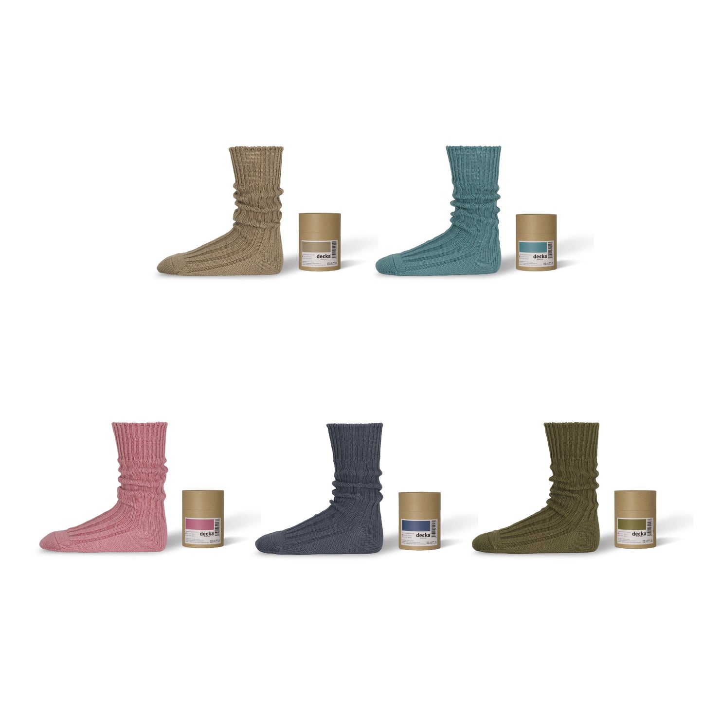 デザイン靴下【decka Quality socks】 Cased Heavyweight Plain Socks -3rd Collection-
