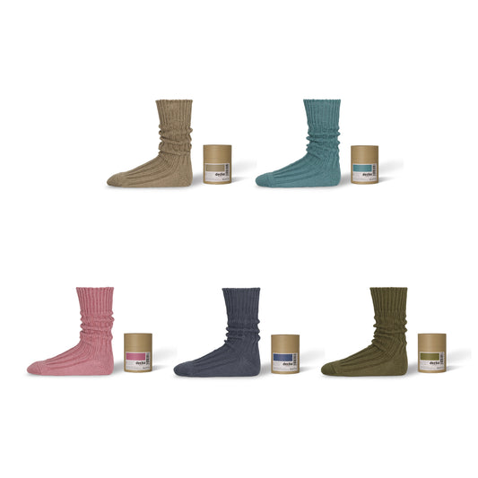 デザイン靴下【decka Quality socks】 Cased Heavyweight Plain Socks -3rd Collection-
