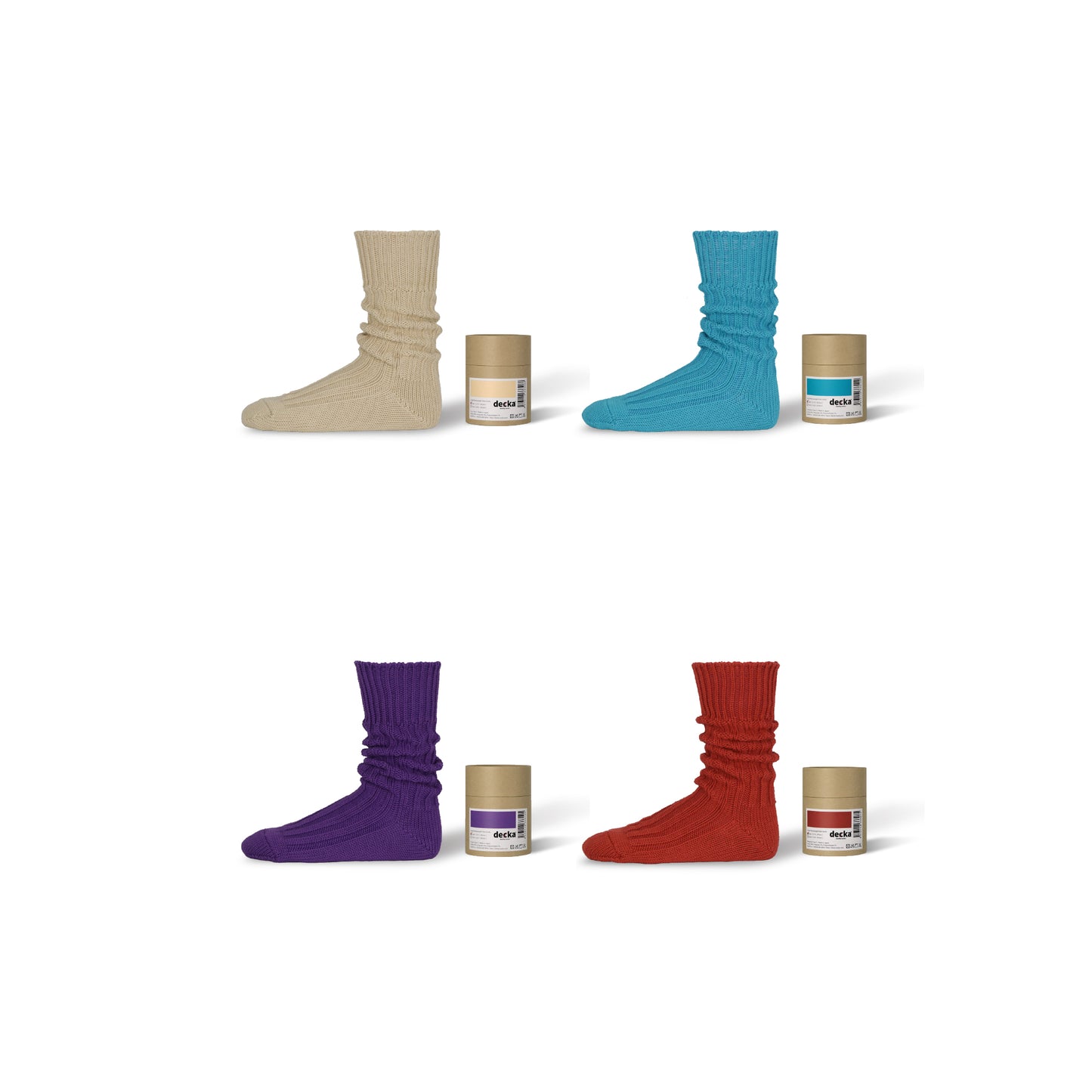 デザイン靴下【decka Quality socks】 Cased Heavyweight Plain Socks -5th Collection-