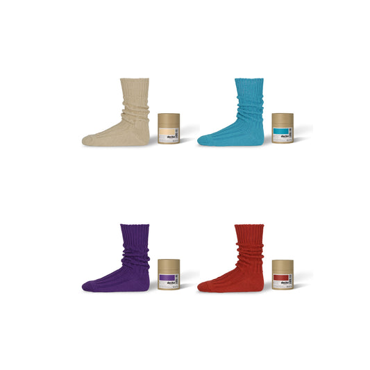 デザイン靴下【decka Quality socks】 Cased Heavyweight Plain Socks -5th Collection-