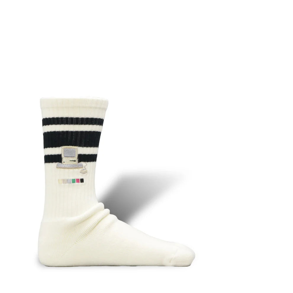 80's Skater Socks  (Silicon Valley) by BRUNA BOINNE × decka quality socks (black line)