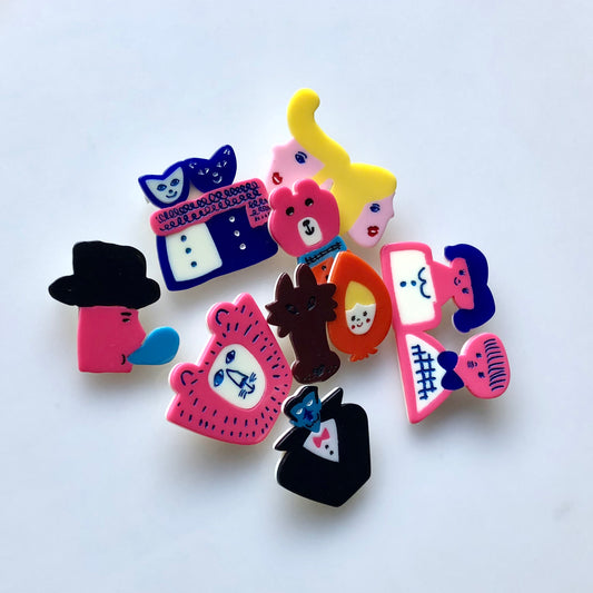 materi(マテリ) アクリルブローチ | A（ミズノマサミ）