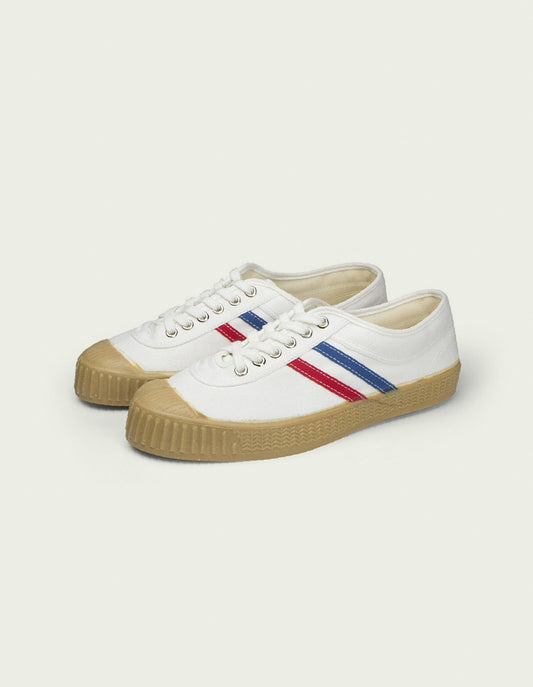 【INN-STANT】CANVAS SHOES-NEO #803 | White/ Red-Blue(Gum sole)