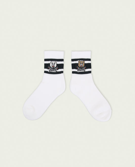 NEOGSOCKS(ネゴソックス) Line Socks  クマ　BLACK LINE