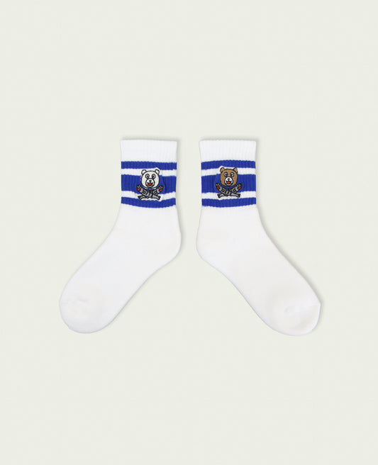 NEOGSOCKS(ネゴソックス) Line Socks  クマ　BLUE LINE