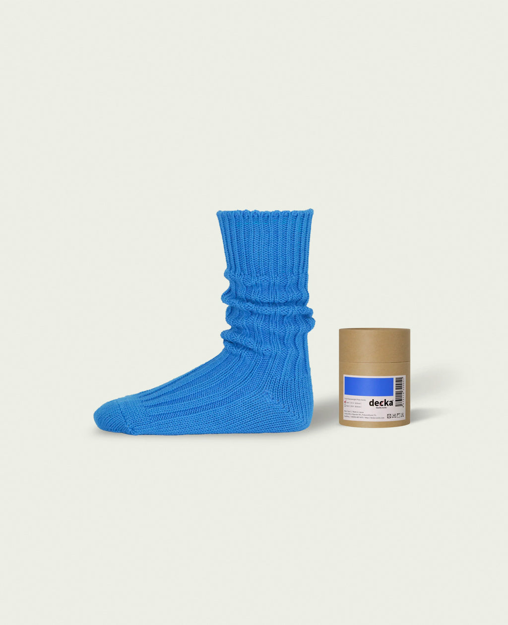 【decka Quality socks】 Cased Heavyweight Plain Socks -1st Collection-