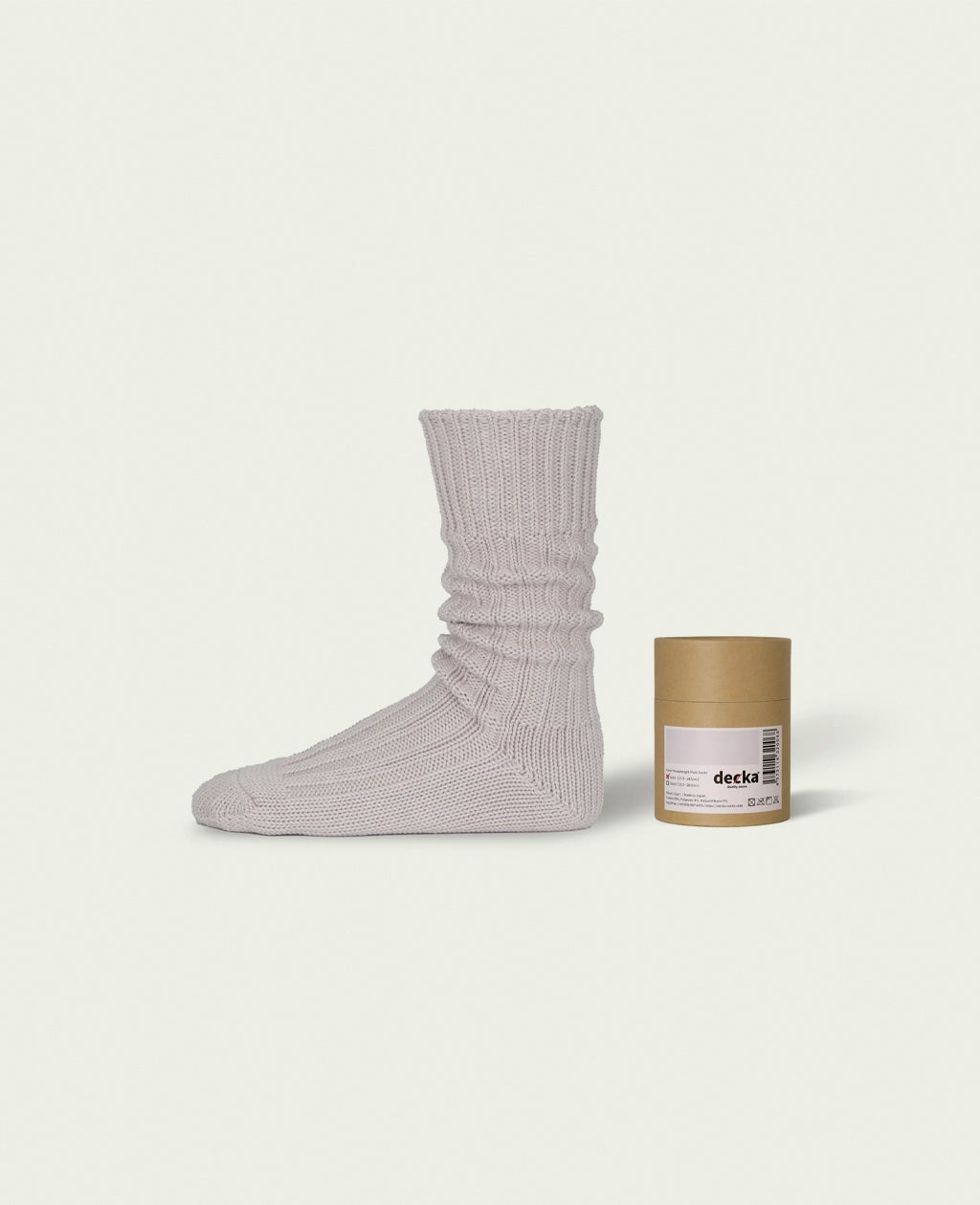 【decka Quality socks】 Cased Heavyweight Plain Socks -1st Collection-