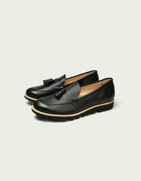 【 materi 】 a-02 | Leather Shoes | matte black