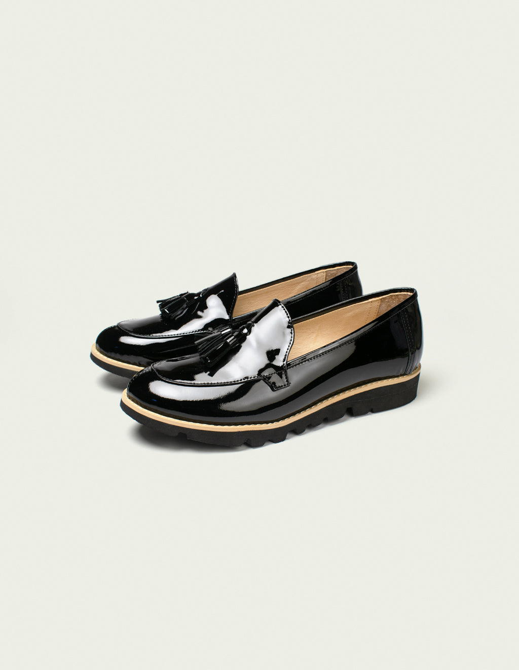 【 materi 】 a-02 | Leather Shoes | patent black