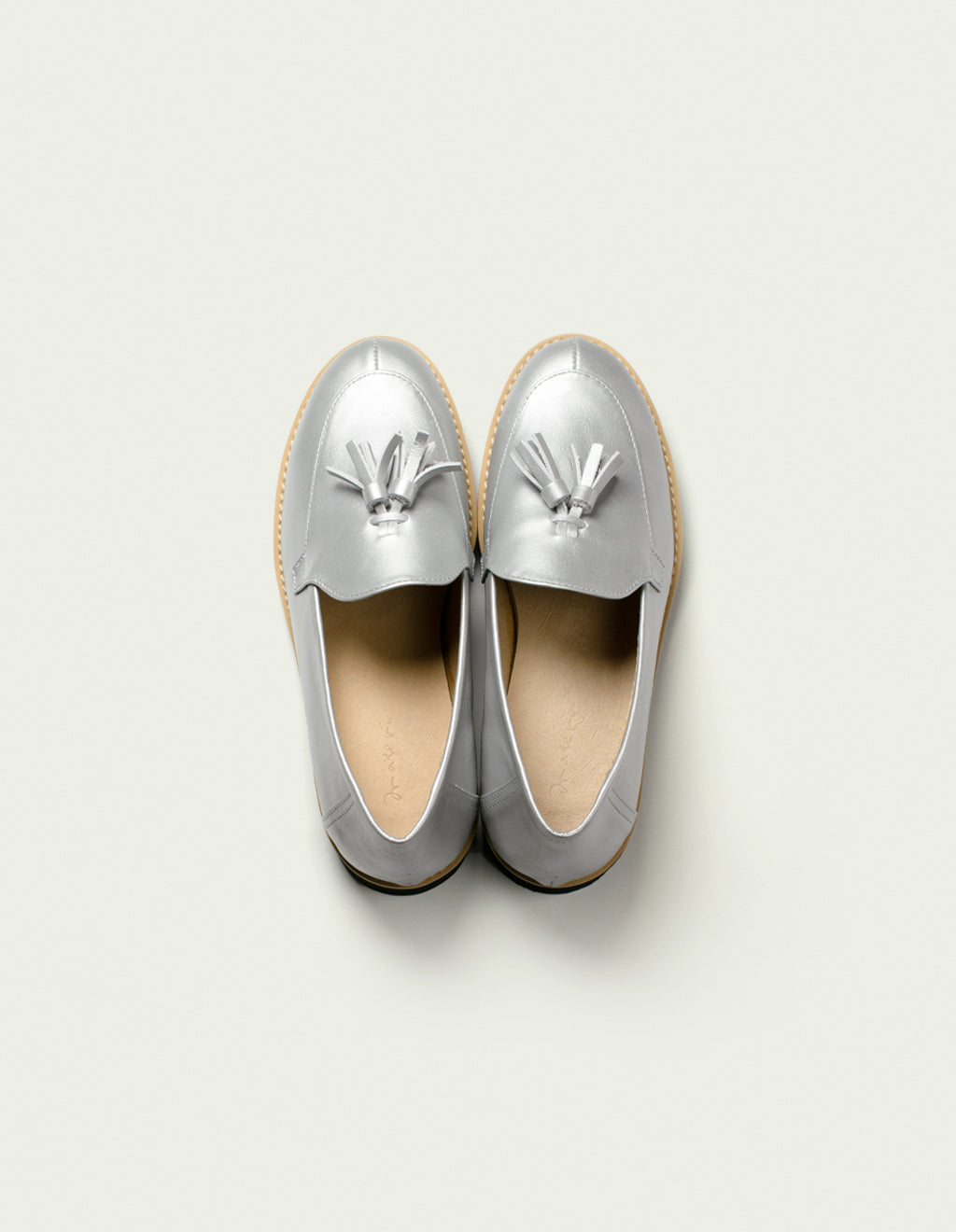 【 materi 】 a-02 | Leather Shoes | Silver