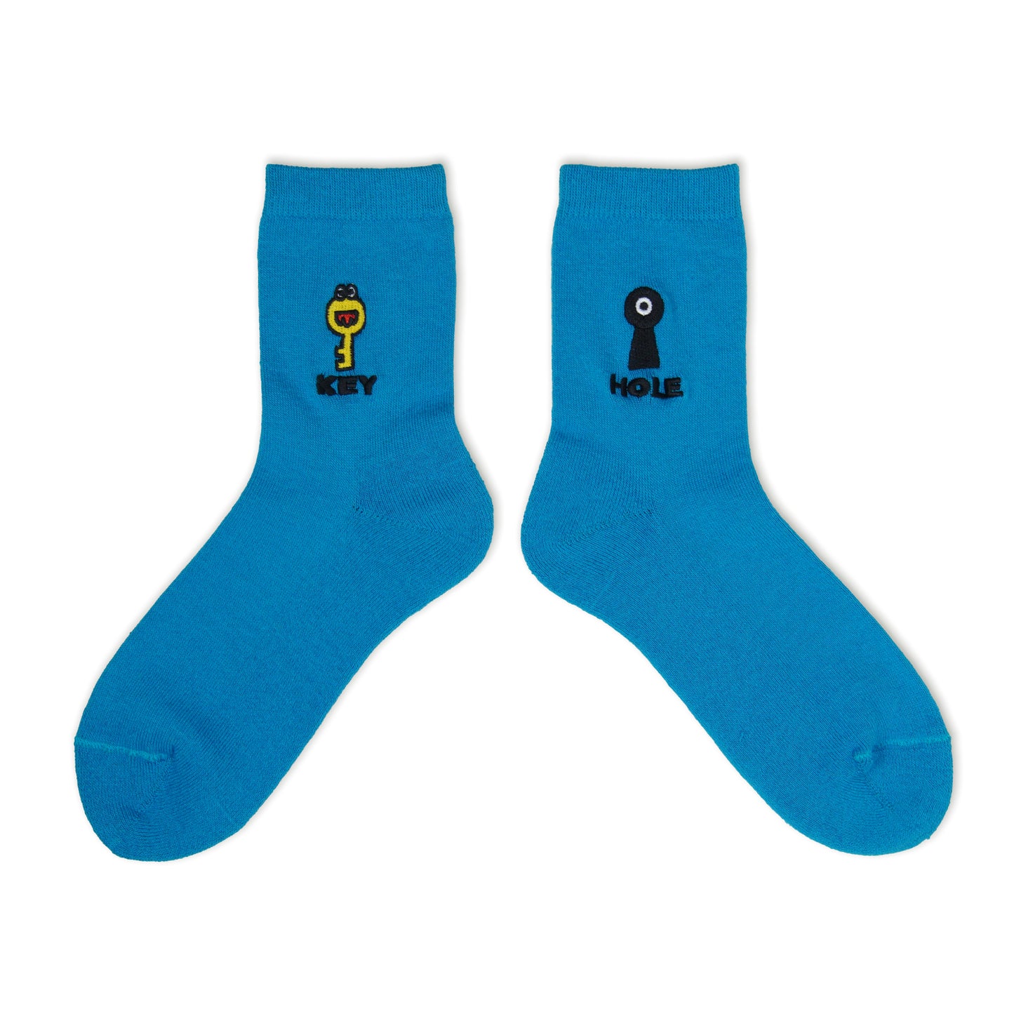 NEGOSOCKS パイルソックス　KEY×HOLE　BLUE