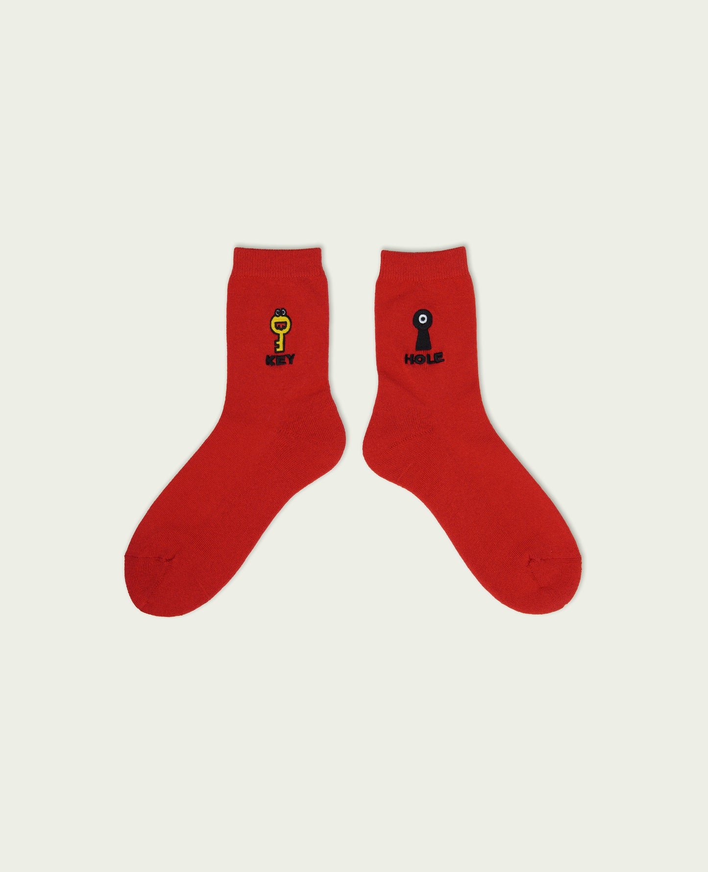 NEGOSOCKS パイルソックス　KEY×HOLE　RED