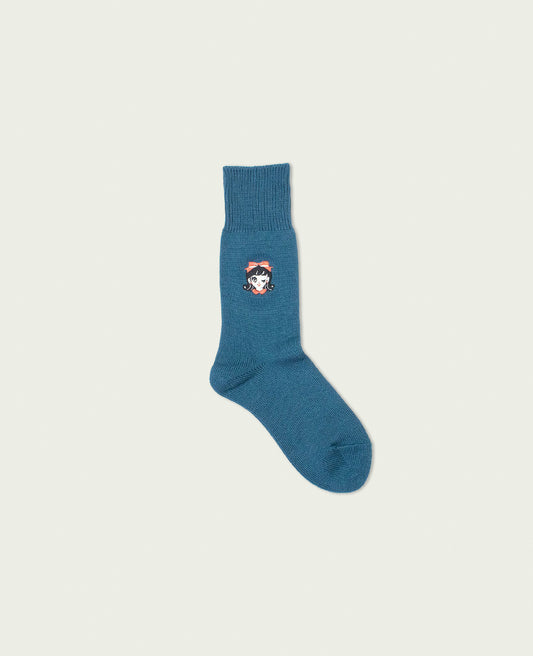 【materi】 Socks | リボンガール | Blue（おまけ星）