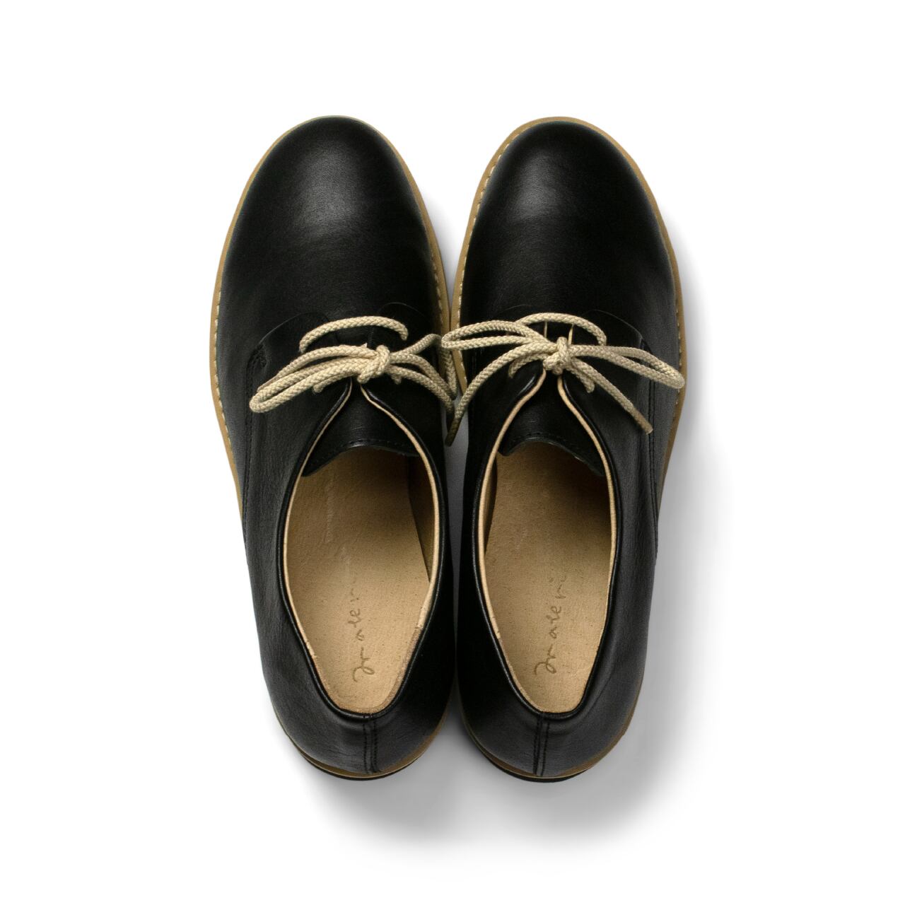 【 materi 】 Leather Shoes | Matte Black